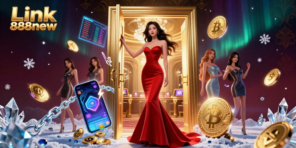 Experience the allure of Link 888new with a stunning scene of high-stakes casino gaming, rich visuals, and dynamic elements.