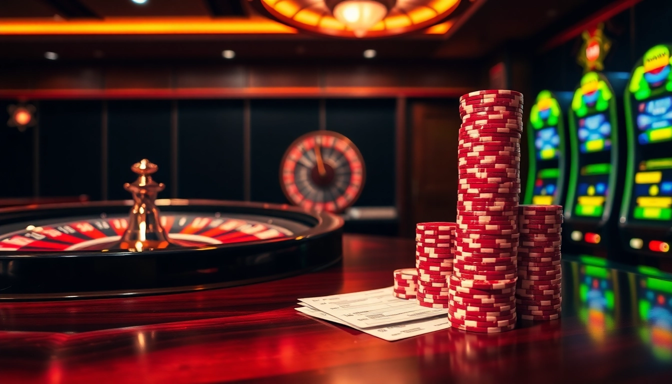 Illustrating the question rr88 có uy tín không, this vibrant casino scene features roulette, chips, and excitement.