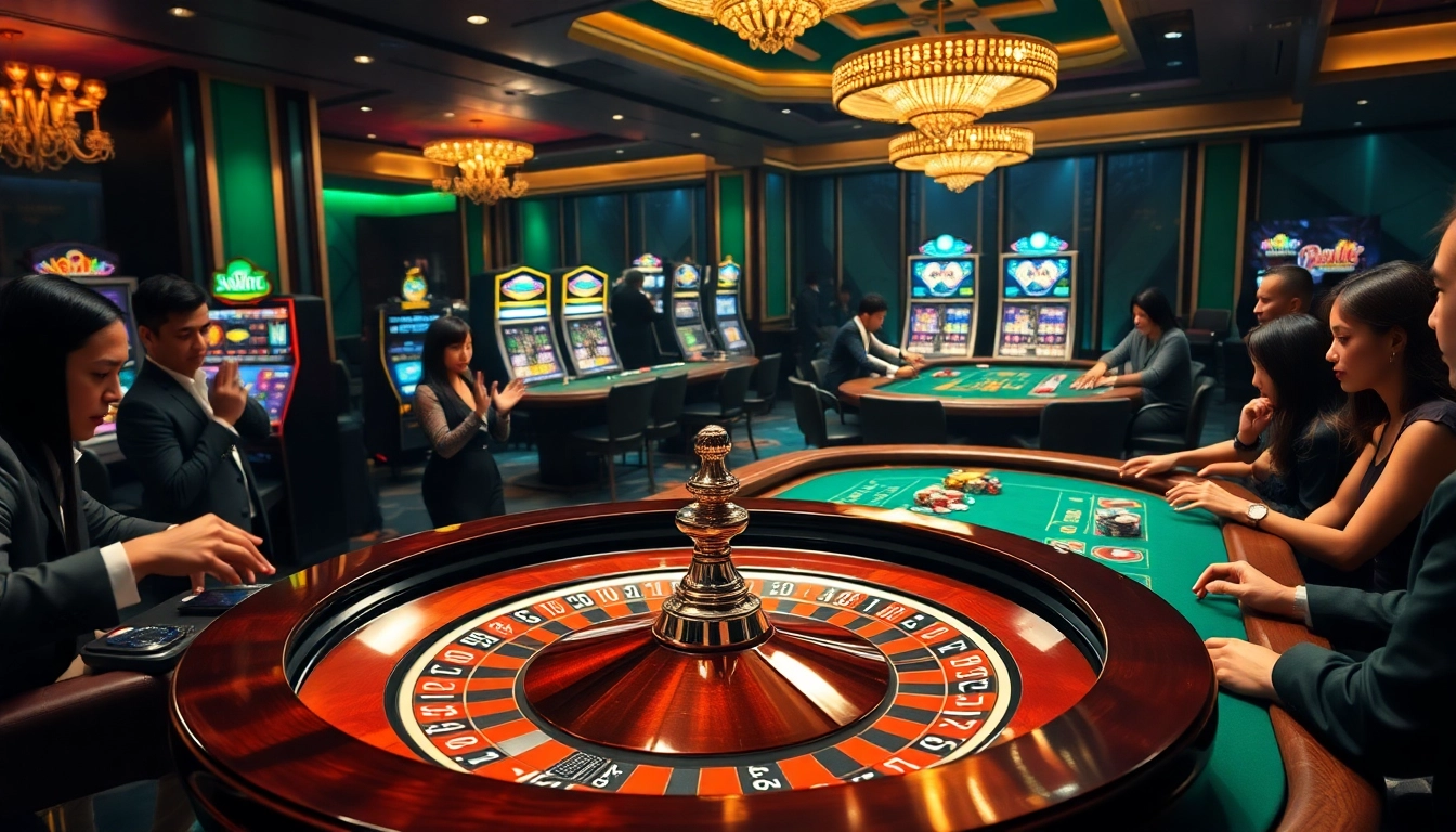 Nha cái uy tín 32win showcases players passionately engaging at a vibrant casino table.