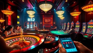 Experience the excitement of winning at B52 Club with vibrant casino games and luxurious surroundings.